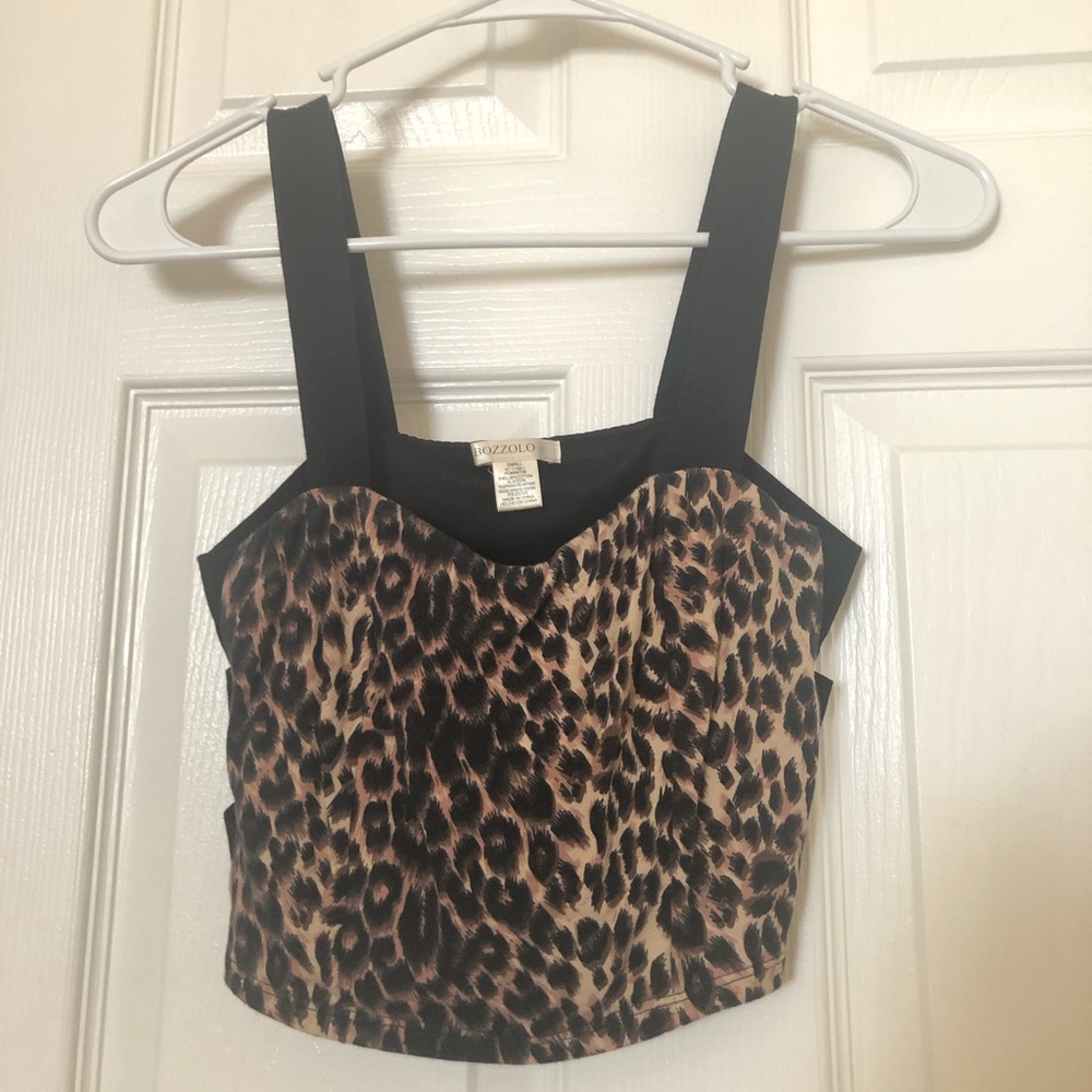 Bozzolo cheetah print crop top